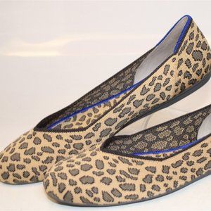 Rothy's Size 12 43 Black Spot Textile Womens The Flat Comfort Travel Ballet Shoe